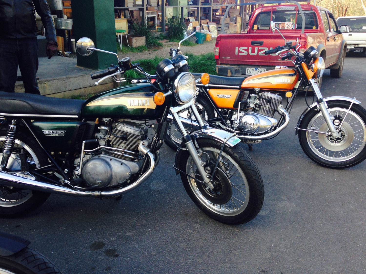 YAMAHA ヤマハ TX750 GREEN ビンテージバイク レストア 部品取り 現状