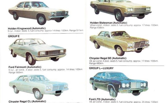 Which car would you rent? - 1977 Avis Rental Fleet.