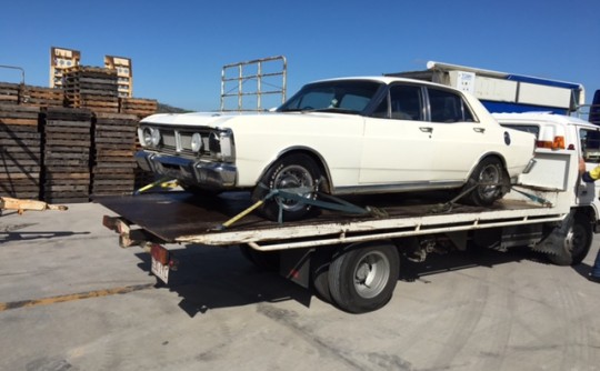 XY GS Falcon restoration Car arrives from Townsville first time we actually see it