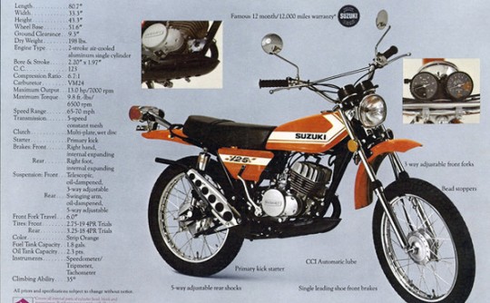 1972 Suzuki 123cc TS125 Duster
