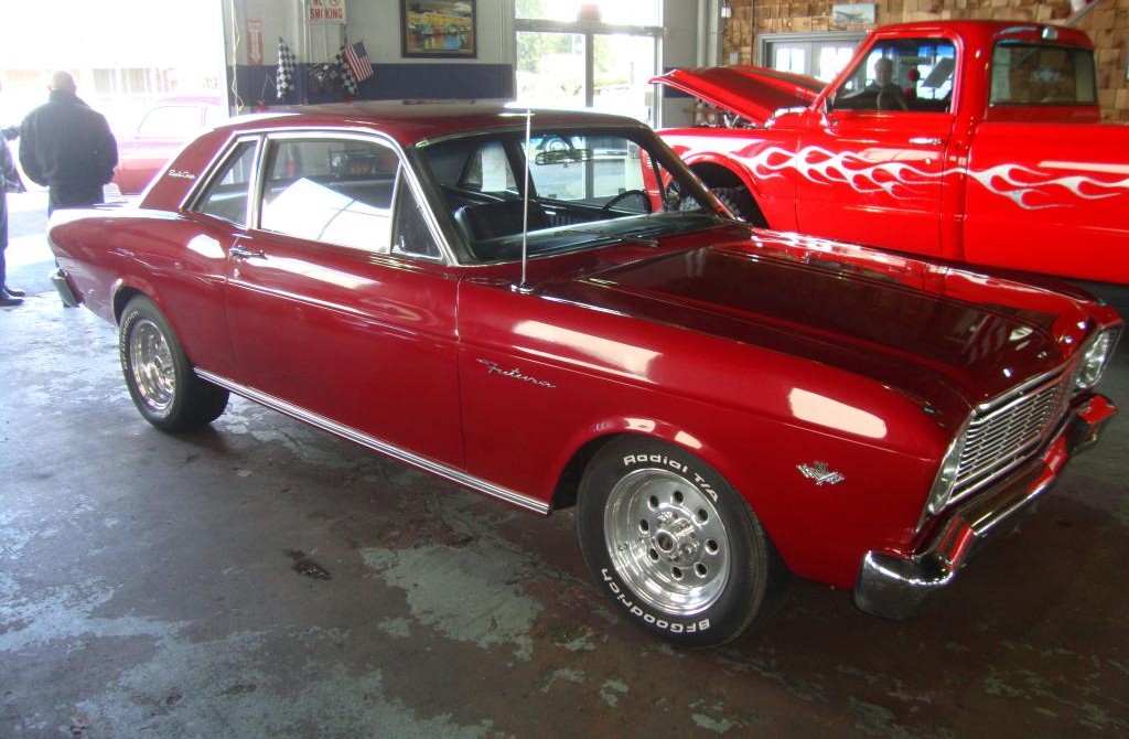 1966 Ford Falcon sitting in Portland  waiting to be shipped to Aus.