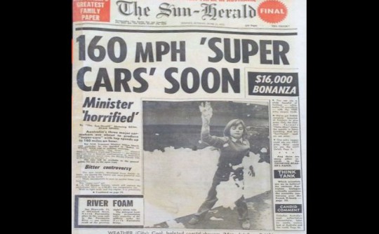 Super Car newspaper  scare: 50th anniversary