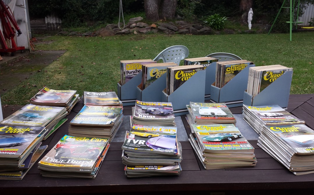 English magazines to go.  Car, and Thoroughbred and Classic Car.