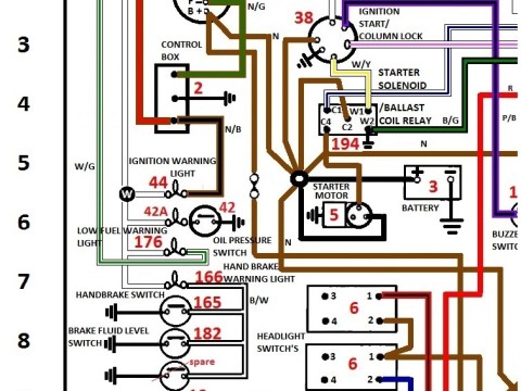 68 triumph wiring diagram  | 598 x 449