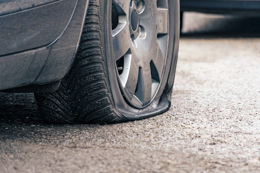 How can a tyre deflate without a leak?