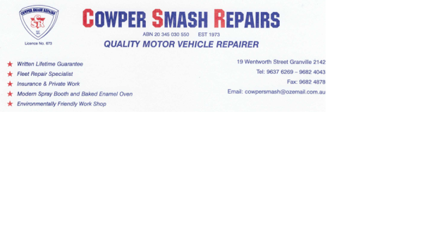 Cowper Smash Repairs Logo